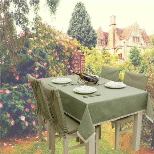 Korean style cotton Tablecloth Hot Sale Linen and Cotton Lace Edge Rectangular Table Cloth Home decoration Hotel Textile
