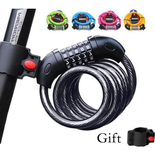 Bicycle 5-digit password key anti-theft bicycle password riding combination metal lightweight safety lock scooter bicycle