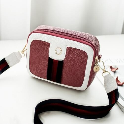 CG Womens Bag Wholesale Stripe Metal Letters 2021 New Shoulder/Crossbody Bags Contrasting Color Square Sling Phone Coin Purse