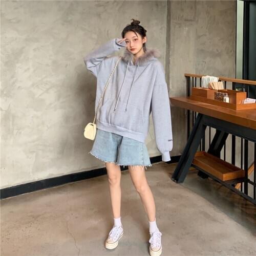 Ff7092 2019 new autumn winter women fashion casual Girls cute Sweatshirt woman Hoodies korean hoodie womens