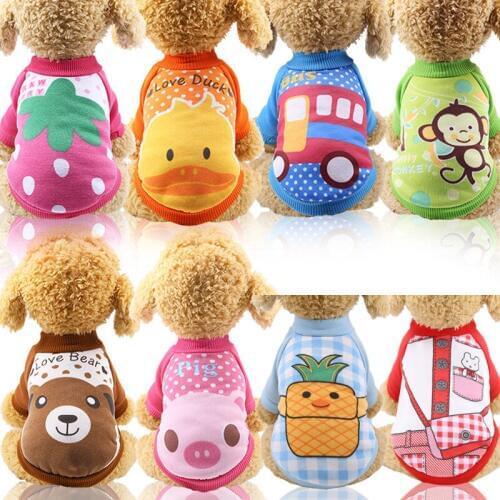 Winter Dog Clothes Cartoon Dog Coat Hoodie Sweatshirt Cat Puppy Chihuahua Clothing Pet Coat Winter Poodle Costume