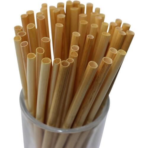 100pcs/pack Natural Wheat Straw Disposable Straw Degradable Drinking Supplies