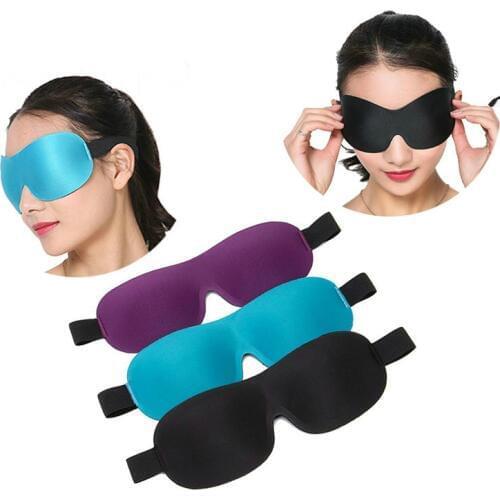3D Sleep Mask Black Eyeshade Cover Natural Sleeping Eyes Mask Men Women Travel Eye Patch Aid Relax Rest Blindfold Eyepatch tool