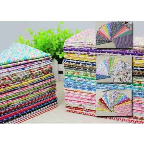 Tilda Floral Handmade Linen /Cotton Fabric for DIY Patchwork Sewing Purse Toys Tissue 15*15cm 70 pcs no repeat