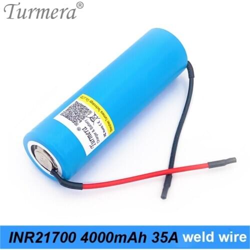 21700 battery INR21700-40T 4000mah 30A 3.6V for screwdriver shurik tool battery e-bike 21700 pack for Turmera + welding wire