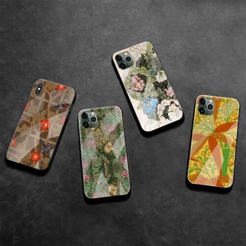 William Morris Art Pattern Phone Case Tempered Glass For iPhone 12 Pro Max Mini 11 Pro XR XS MAX 8 X 7 6S 6 Plus SE 2020 cover