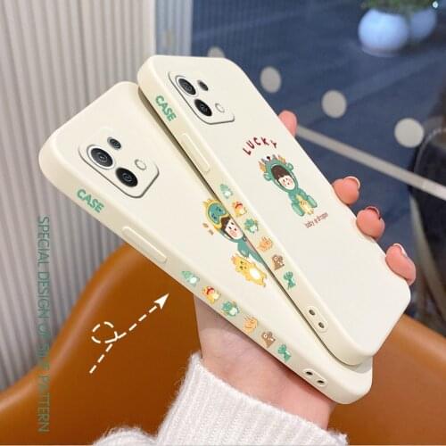 Noble Dinosaur Girl Phone Case For Xiaomi Mi 11 10T 10 lite 9T Note 10 Redmi Note 10 9 9T 8 8Pro 7 7Pro 9 9A K40 K30 Cover
