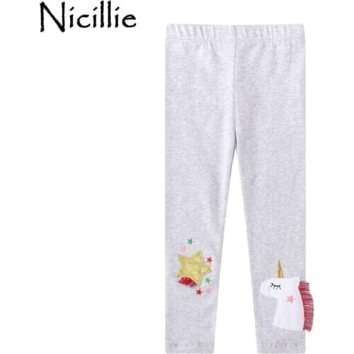 Kids Leggings for Girls Pants Skinny Cotton Leggings Kids Spring Summer Unicorn Applique Pants Girl Trousers Leggings For Autumn