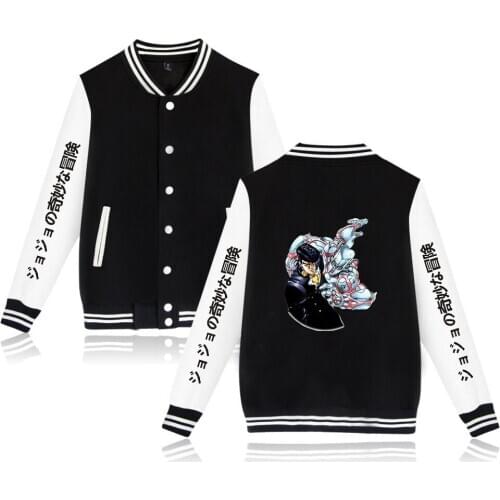 Jojo bizarre adventure Kira Yoshikage Joestar Kujo Jotaro cosplay Baseball Jacket men boys jojo jackets Sweatshirts plus size