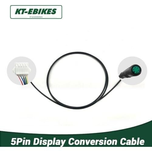 E Bicycle KT Controller 5Pin Display Waterproof Conversion Cable for Electric Bike Conversion Kit