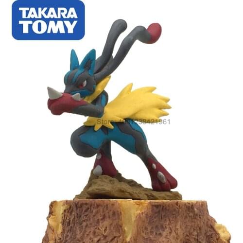 TAKARA TOMY Genuine Pokemon Doll Action Figure Large Model Mega Lucario Model Collections Children Gifts