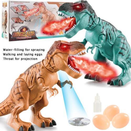 Electric Dinosaur Tyrannosaurus Rex Animal Remote control Sounds Dinobot Electric Walking Animals Toy Music Light Spray toys