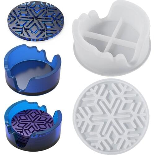 DIY Coaster Mold Coaster Storage Box Epoxy Casting Molds for DIY Artwork