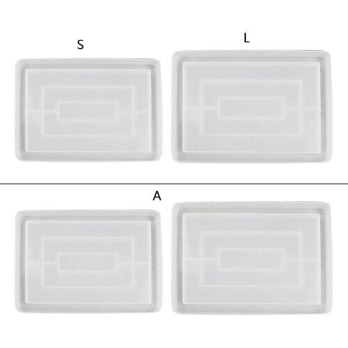 Fruit Tray Mold Resin Molds Large Rectangle Epoxy Tray Silicone Resin Mold for DIY Plate Making Roll Casting Mold Tools