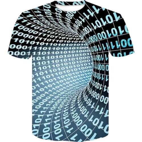 3D dynamic picture T-shirt male effect printed T-shirt male summer T-shirt breathable jacket T-shirt dizzy couple clothing