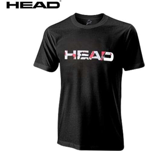 Men Women Unisex HEAD Cotton Spandax Tennis T-Shirt Short-sleeved O-Neck Sport T-Shirt Breathable Sweat-absorbent Tenis Gym Coat