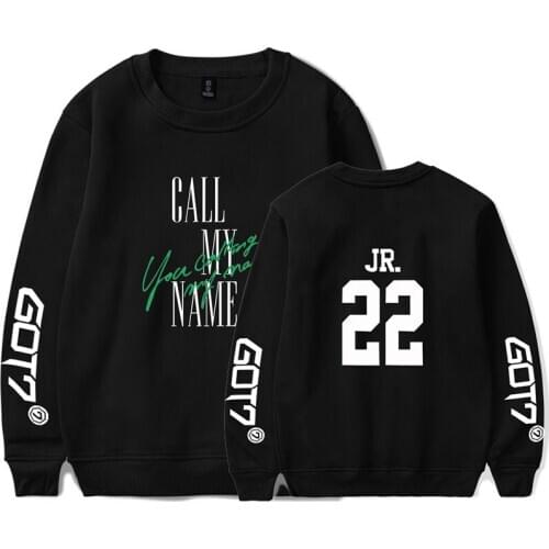 Got7 JR 22 Kpop Hoodie Pullover Street Style Hip Hop Men Women Capless Sweatshirts Casual O-neck Long Sleeve Unisex Hoodies Tops