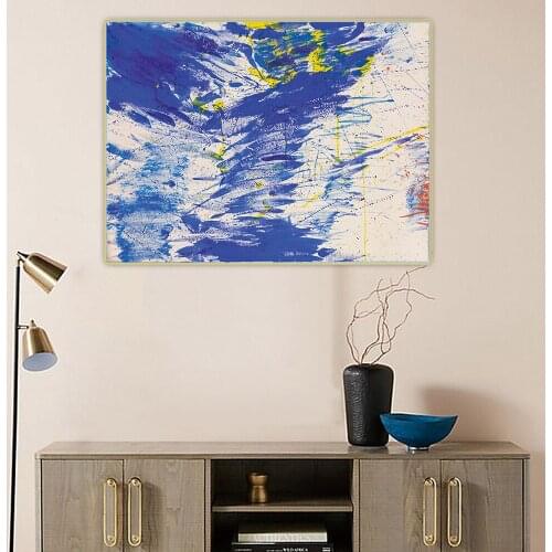 Citon Sam Francis《No》Canvas Art Oil Painting Abstract Artwork Poster Picture Wall Decor Background Modern Home Decoration