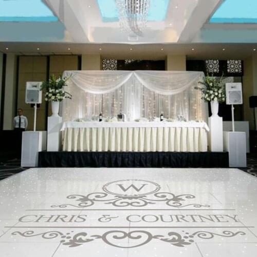 Makeyes Personalized Names Wall Stickers Wedding Floor Decal Dancing Party Decoration Vinyl Sticker Personalized Names Date Q280