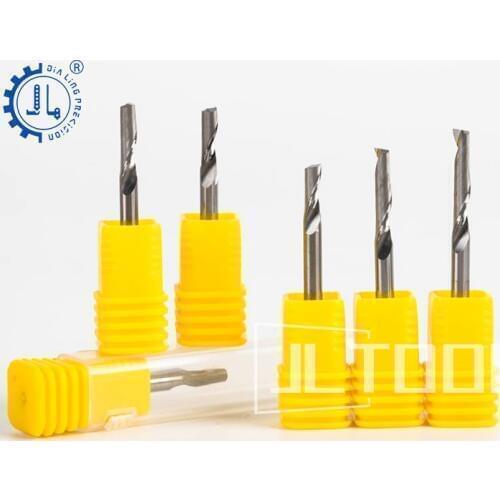 JIALING 1PC aluminium single Flute Carbide cutting tools engraving cutter ACP Cutting tool End Mill for Aluminum