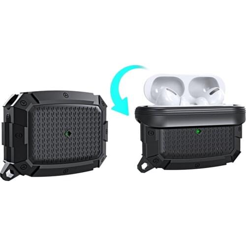Men Armor Case For Airpods 2019 Luminous Earphone Cases For Air Pods Pro Waterproof Protective Covers TWS Earphone Accessories