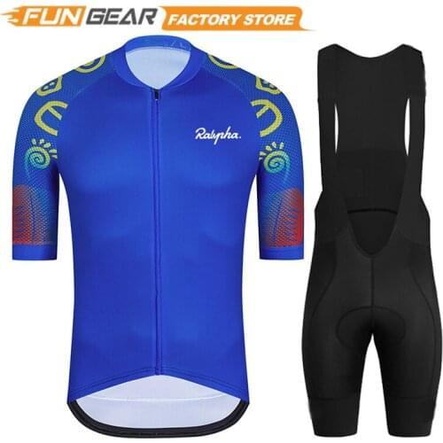 Men Cycling Jersey Set MTB Team Bicycle Jersey Cycling Clothing Bib Shorts Suits Bike Wear Jersey Triathlon Breathable