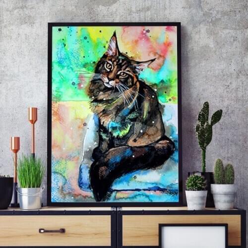 Nordic Abstract Cat Dog Animals Canvas Painting Animal Wall Art Posters Wall Prints Posters Best Gifts Living Room Home Decor
