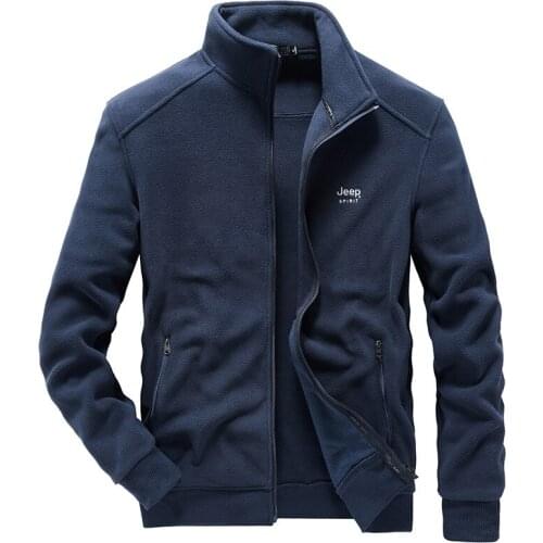 Autumn Winter Jacket Men Fleece Warm Coat Stand Collar Military Jackets Coats Men Windbreaker Korean Clothes Plus Size M-4XL