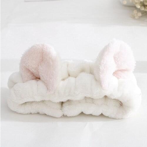 Popular Lovely Soft Towel Hair Band Wrap Wash Face Headband For Bath Make Up Face Washing Elastic Soft Headband