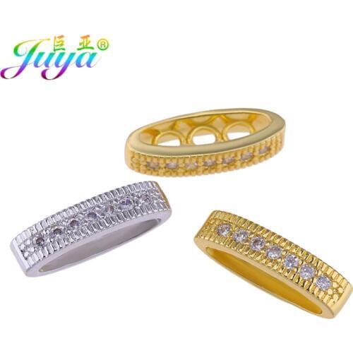 Juya DIY Beading Jewelry Components Decoration 3 Holes 5 holes Separator Spacers For Women Handmade Beads Jewelry Making