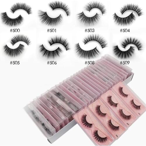 Eyelashes Wholesale 20/30/40/50/100Pcs Mink Eyelashes Dramatic Lashes In Bulk 3D Mink Lashes Natural False Eyelashes For Makeup