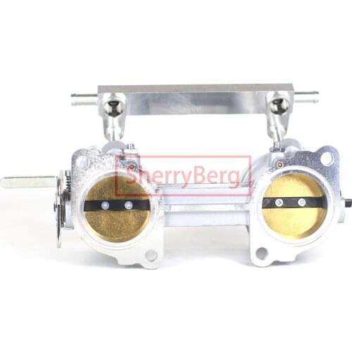 SherryBerg 45MM 45IDA TBS Throttle Bodies For Jenvey IDA Style Carb Carburetor 84mm Tall 45mm Rep. Weber & Dellorto W Fuel Rail
