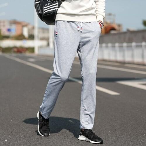 6XL Mens Sports Pants Joggers Loose Straight Cylinder Active Pants Gym Workout Running Trousers Solid Color Sweatpants