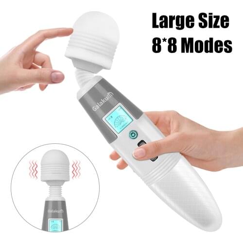 Clitoris Stimulator 64 Modes Vaginal Massager Huge Head AV Vibrator Powerful Magic Wand Vibrator Sex Toys for Women Body Massage