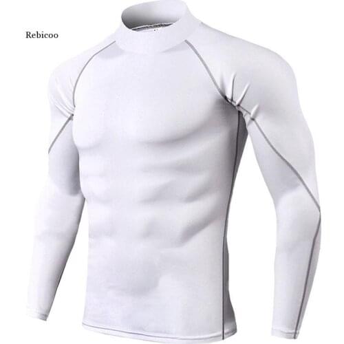 Thermal Underwear for Men High Collar Sport Thermo Shirt Quick Dry Compressed Underwear Clothes Men