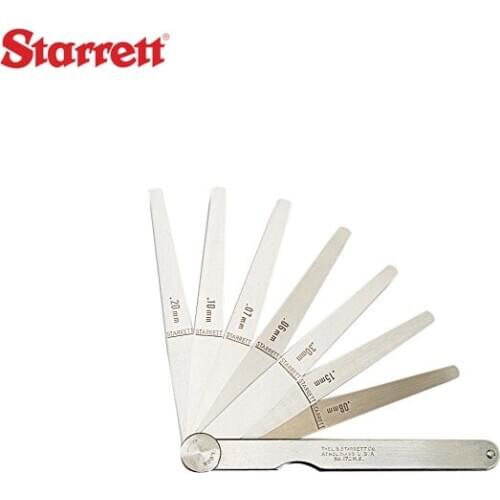 Starrett 173MA Thickness Gage Se With Straight Leavest, 0.03-0.50mm, 13 Leaves