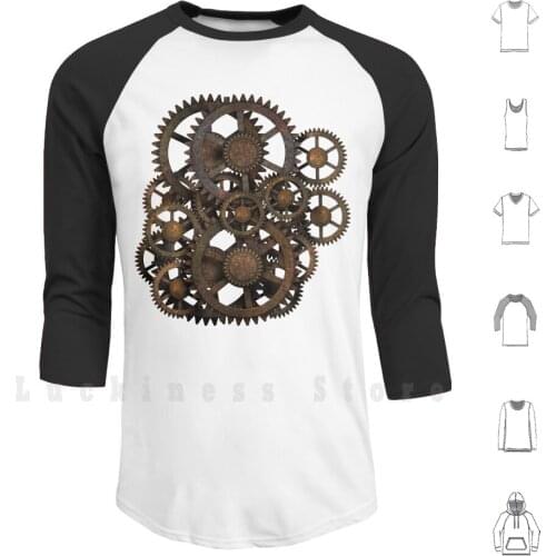 Infernal Vintage Steampunk Gears On Your Gear Hoodie Long Sleeve Gear Steampunk Steam Punk Vintage Retro Geek Nerd
