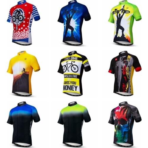 UFOBIKE Mens Cycling Jerseys Tops Biking Shirts Short Sleeve Bike Clothing Full Zipper Bicycle Jacket with Pockets