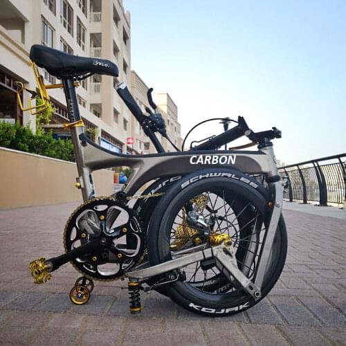 SEMA 20'' inch 406 Carbon Wheels Birdy Bicycles With Ridea Hub Full T700 Carbon Fiber Clincher Rim Best Quality Carbon Wheelset