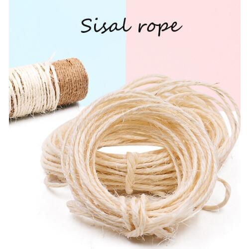 6mm Sisal rope for cats scratching post toys making DIY desk foot stool chair legs binding rope material for cat sharpen claw