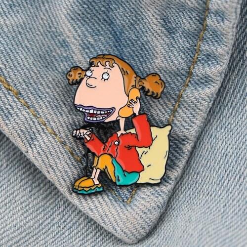 YA263 Movie Cartoon Brooches For Childen Birthday Gift As Told by Ginge Enamel Pins For Kids Lapel Pin Bag Pins Hat Badge Brooch
