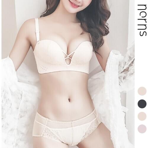 Norns Invisible Underwear Female No Steel Ring Small Chest Gathered Non-slip Upper Support Strapless Bra Set Chest Stickers
