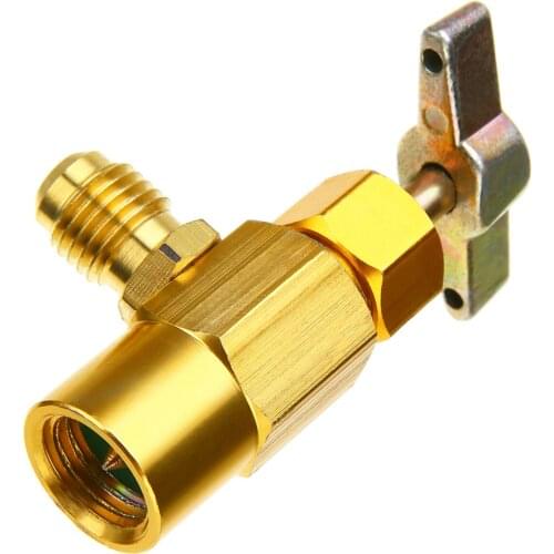 1Pc AC Refrigerant Tap Aluminum R-134a Refrigerant Tap Can Dispensing 1/2" ACME Thread Valve M16 Thread Mayitr