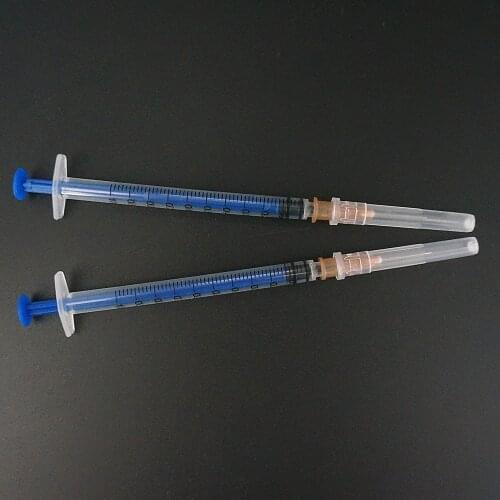 10pcs to 200pcs 1ml Disposable Plastic Liquid Dispenser Syringe Needle Industrial Glues, injection syringe for Human