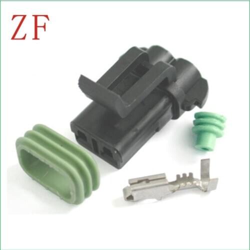 100set 15300027 female connector terminal car wire 2pin connector male Plug Automotive Electrical DJ7025W-2.8-21