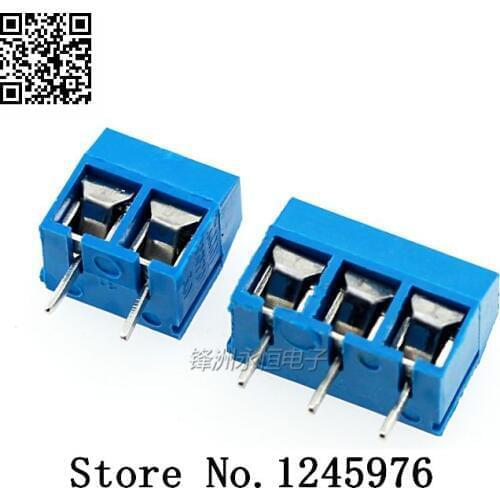 100pcs KF301-2P/3P blue terminal 5mm spacing terminal 300V10A High quality KF301-2P KF301-3P