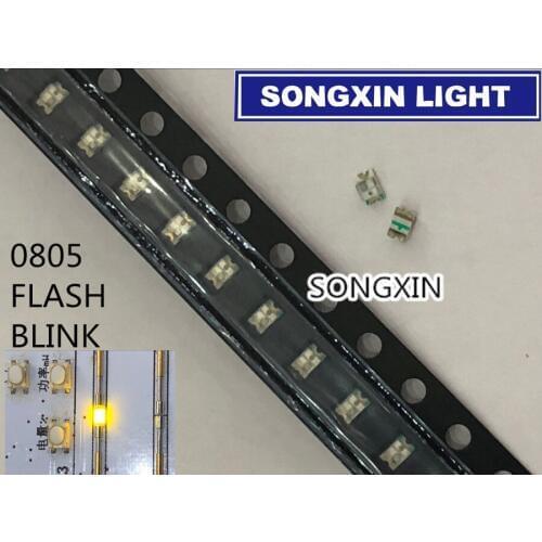 1000pcs 0805 Flash LED SMD Diodes YELLOW Green Light Emitting Diod Alto Brilho 0805 Blink Color Change YG 570-575NM