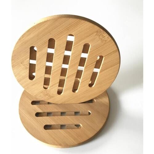 2pcs/set Cup Coaster Bowl Coster Kitchen Coaster Bamboo Coaster Dish Coaster