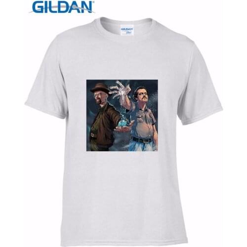2019 Summer T Shirt O-Neck Fashion Casual High Quality Walter White And Pablo Escobar Breaking Bad Narcos Tee Shirt