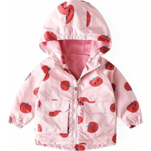 2020 New Baby Boys Girls Cartoon Hoodied Plush Mountain Wear Children Windbreaker KIds Outdoor Jacket Autumn / Winter
